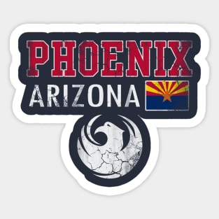 Retro Phoenix Arizona Flag Vintage Style Sticker